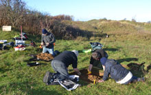 Test pitting at Kenfig Burrows