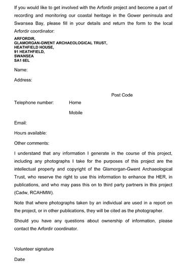 Registration form and copyright