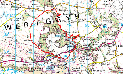 Parc le Breos Location Map