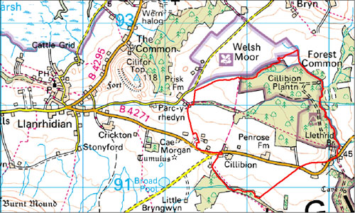 Cillibion Location Map