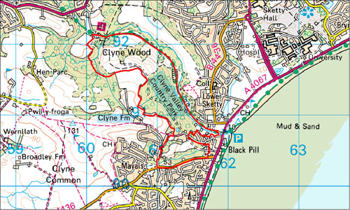 Clyne Castle Location Map