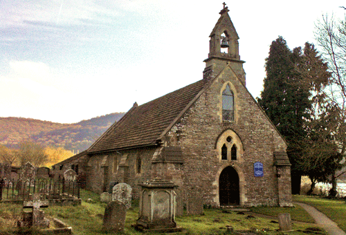 View 0f Tintern Parva church and churchyard