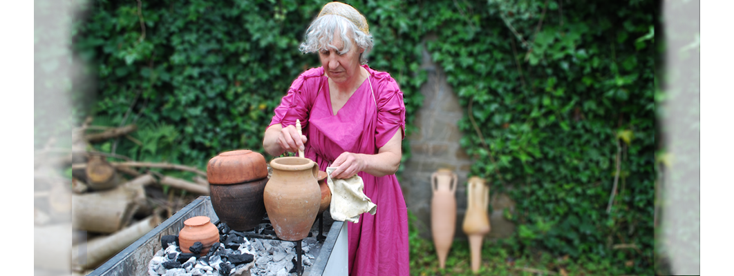 A Roman cook hard at work