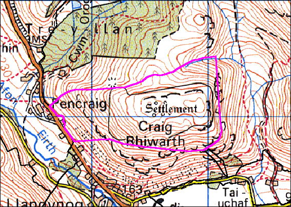 Craig Rhiwarth, Llangynog, Powys (HLCA 1005)