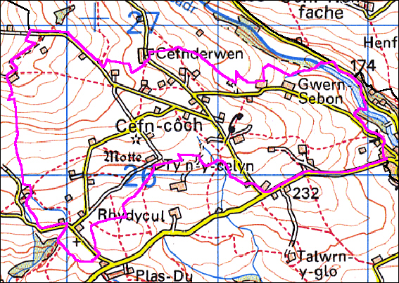 Cefn-côch, Llanrhaeadr-ym-mochnant, Powys (HLCA 1007)