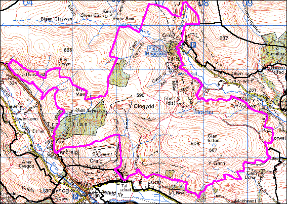 Y Clogydd, Llangynog and Llanrhaeadr-ym-mochnant, Powys (HLCA 1017)