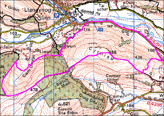Cyrniau, Llangynog and Llanrhaeadr-ym-mochnant, Powys (HLCA 1019)
