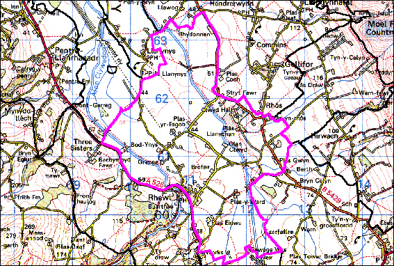 Rhôs, Ruthin, Llanynys and Llangynhafal, Denbighshire (HLCA 1047)