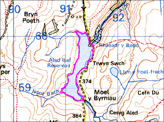 Mynydd Hiraethog: Aled Isaf Reservoir
(HLCA 1103)