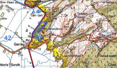 © Hawlfraint y Goron. Cedwir pob hawl, Ymddiriedolaeth Archaeoloegol Gwynedd, 100017916 2005
© Crown copyright. All rights reserved, Gwynedd Archaeological Trust, 100017916, 2005