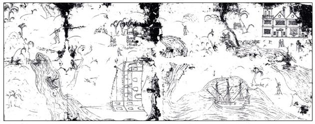 Map of Amlwch in the late 16th century (PRO SP 46/36 MPF 11)