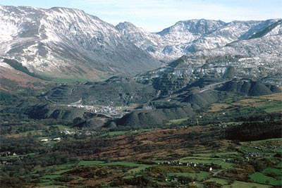 Slate quarry landscape