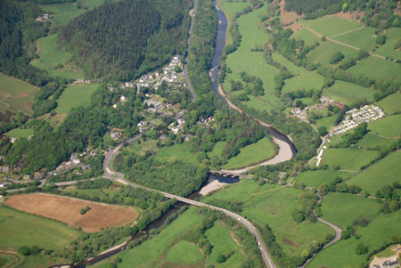 Cymer Abbey, Llanelltyd bridge, floodplain