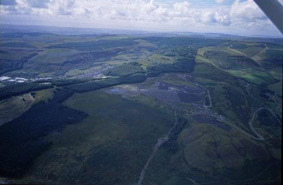 Former enclosed landscape on slopes of Mynydd y Gelli and Llwynypia Mountain
