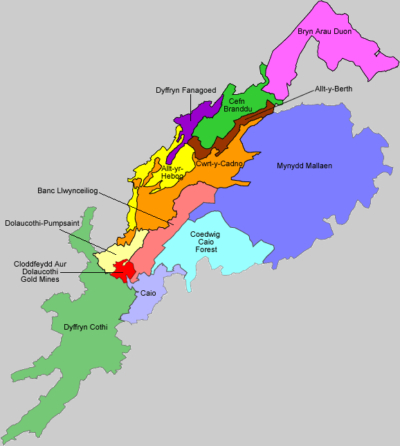 Dolaucothi Map